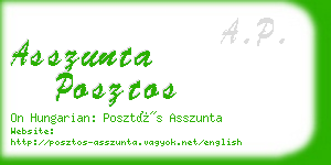 asszunta posztos business card